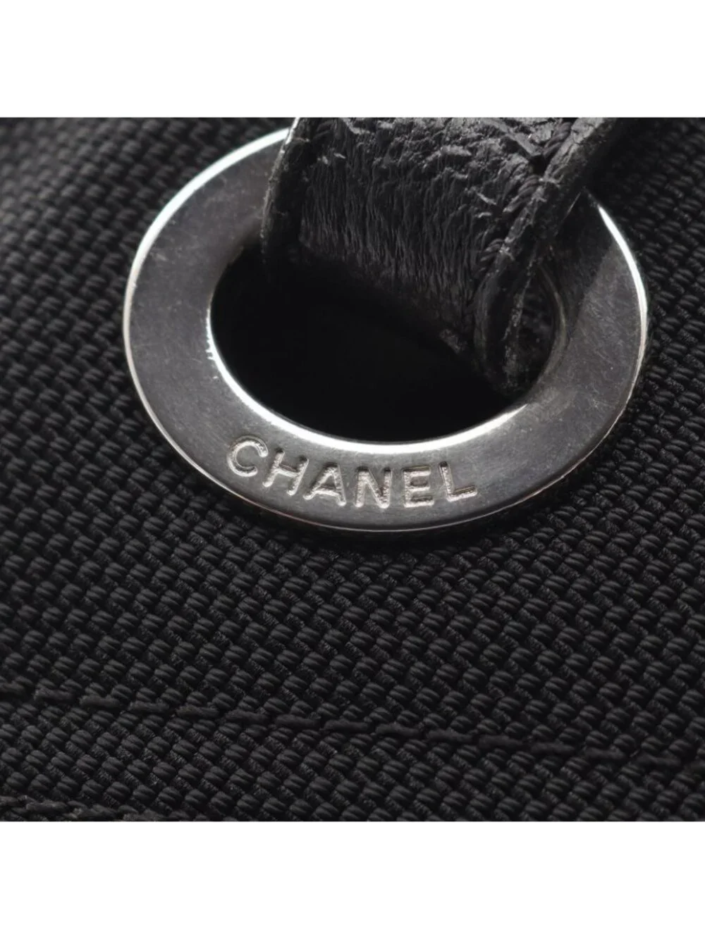 Chanel Tote Bag Paris Biarritz MM Black Canvas Leather MM